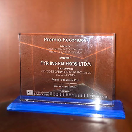 FyR ingenieros Ltda. Premio Reconoce 2015